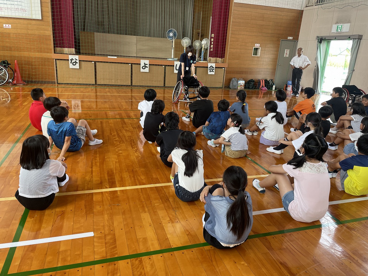 中原文化センター　地域交流支援事業「なかよし会」（車いすバスケットボール体験）　8/3（木）