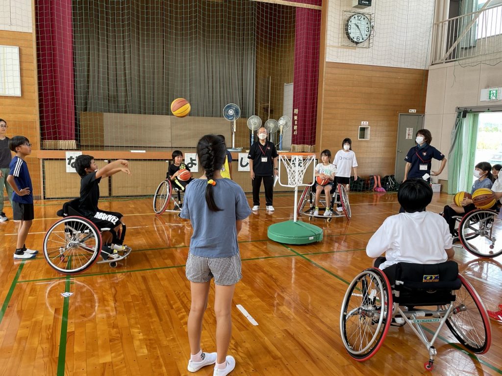 中原文化センター　地域交流支援事業「なかよし会」（車いすバスケットボール体験）　8/3（木）-4