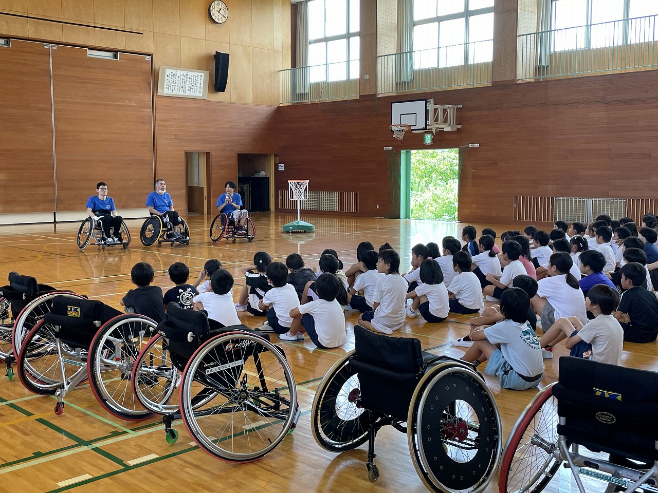 御浜町立御浜小学校福祉体験（車いすツインバスケットボール、ボッチャ体験）　9/14（木）