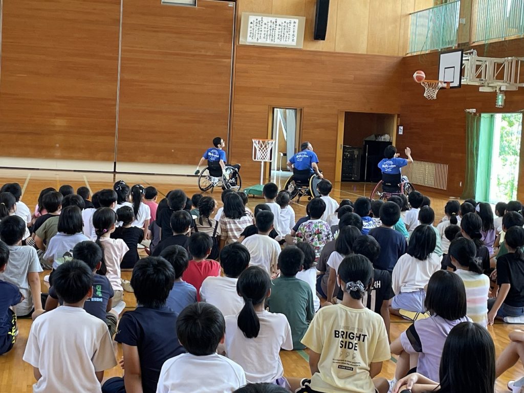 御浜町立御浜小学校福祉体験（車いすツインバスケットボール、ボッチャ体験）　9/14（木）-2