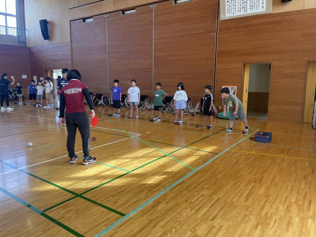 御浜町立御浜小学校福祉体験（車いすツインバスケットボール、ボッチャ体験）　9/14（木）-5