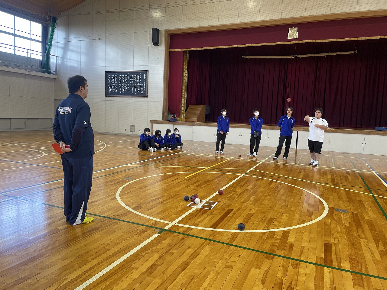 三重県立石薬師高等学校 ボランティア部　福祉体験学習（ボッチャ体験）　12/8（月）