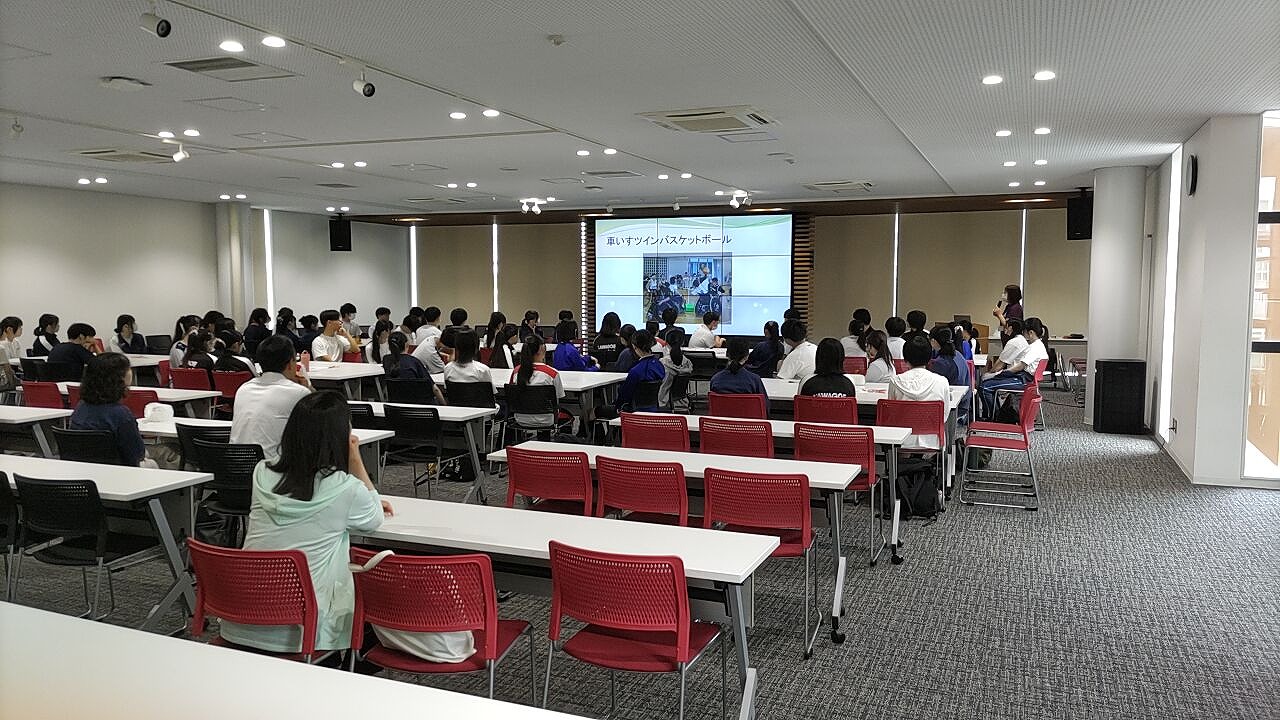 高文連ボランティア部門主催　夏の交流会（車いすバスケットボール、ゴールボール）　7/19（土）